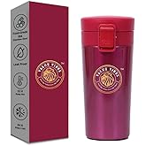Value Vibes 13 oz Stainless Steel Coffee Cup – Double-Wall Vacuum Insulated Travel Mug with Handle – Spill-Resistant Lid, Reusable Tumbler for Hot & Cold Drinks