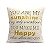 WUWE Cotton Linen Square Vintage Throw Pillow Case Shell Decorative Cushion Cover Pillowcase Love Series (Pack of six)
