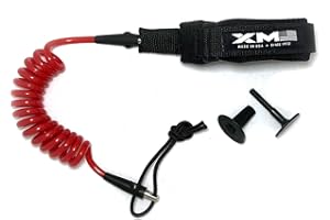 XM SURF MORE Bodyboard Leash - Premium Coiled EZ-FIT Elbow/Bicep Bodyboard Leash with Plug - Adjustable, Ultra-Comfy Neoprene Arm Support, Ultra-Strong Leash Cord for Maximum Safety - USA Made