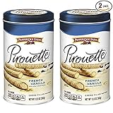 Pepperidge Farm, Pirouettes French Vanilla Créme Filled Wafers 13.5 oz. Can (Pack of 2)