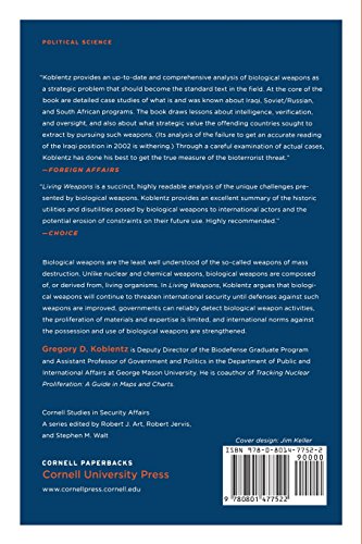 Living Weapons: Biological Warfare and International Security (Cornell Studies in Security Affairs) - //medicalbooks.filipinodoctors.org