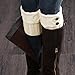FAYBOX Women Boot Cuffs Leg Warmers Crochet Short Knitted Socks Warm Toppers Winter