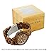 Topwell Wooden WristWatches Date Wood Watch Adjustable Wood Band Wristwatch Zebra Wood Watches
