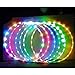 Peyan LED Sport Hoola Hoops for Kids Adults - 24 Color Strobing Changing LED Light - Weighted Glow Hula Rings Dance Toy for Sports Playing Exercise (Batteries Not Include)