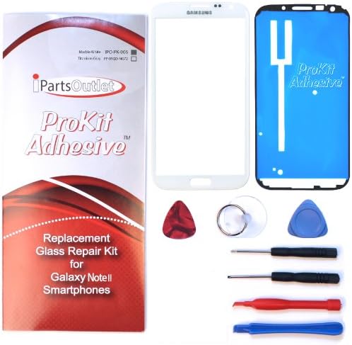 Samsung galaxy note 2 lens repair kit II N7199 T889 i317 with brand adhesive (White)