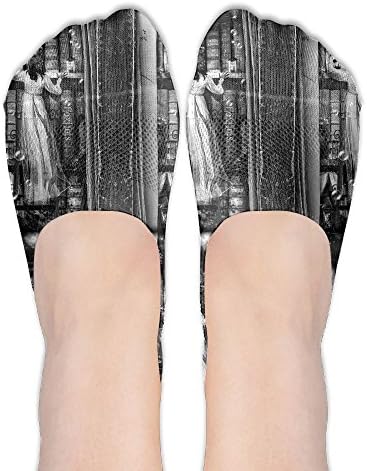 Low Cut Socks Vintage Books Old Womens Casual No Show Socks Non Slip Flat Boat Line