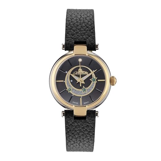 R20200B Richtenburg Swiss Movt. Vivana Two-Tone Gold IP Stahl Schwarz