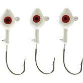 Arkie Lures MSHP-12-1-100 Saltwater Jig Heads- #1 White- 1/2 oz- 100 Pack