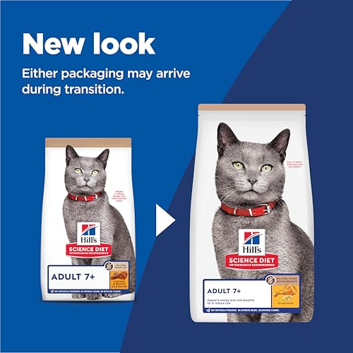 HILL’S SCIENCE DIET ADULT 7+ NO CORN, WHEAT OR SOY DRY CAT FOOD, CHICKEN, 7 LB. BAG