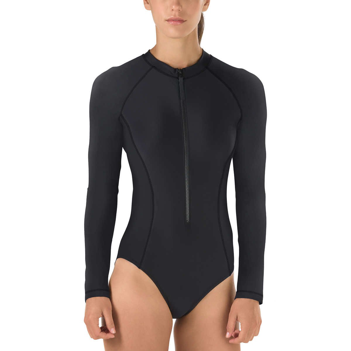 Speedo Women's Long Sleeve One Piece Swimsuit Beachwear Central