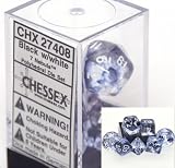 Chessex Nebula Black 7 piece dice set CHX-27408
