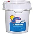 In The Swim 3 Inch Stabilized Chlorine Tablets for Sanitizing Swimming Pools - Individually Wrapped, Slow Dissolving - 90% Av