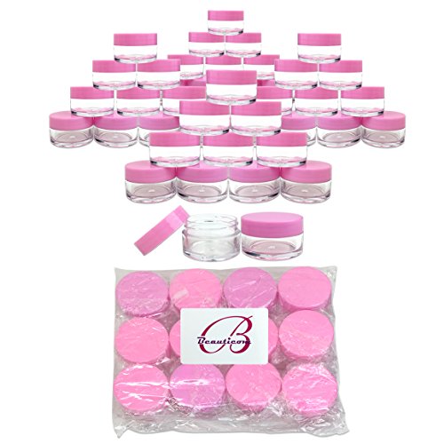 600 x Beauticom 20g gram Pink Lid Small Jar Containers for Sample Lotion Cream Powder Lip Balm Makeup Cosmetic etc