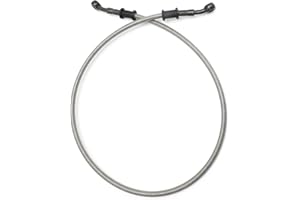 Aynaxcol 1PC 90cm/35.4Inch, Motorcycle Brake Line, Stainless Steel Brake Hose, Motorcycle Braided Steel Brake Clutch, Bicycle