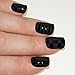 False Nails Bling Art French Fake Black Matte Justice Squoval 24 Medium Tips