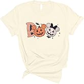 Halloween Party Shirt Woman Magical Halloween Shirts Boo Tshirt Pumpkin Print Tees Casual Vacation Short Sleeve Tops