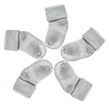 VWU 5/6 Pairs Baby Solid Color Cuff Socks Thick Cotton Anti Slip Socks 1-3Y