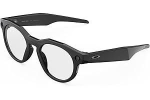 Oakley Meta HSTN, Black | Smart AI Glasses for Men, Women - Performance for Sports, Athletes — Camera, Audio, Video — 8 Hour Battery — 3K HD Resolution — Clear Lenses