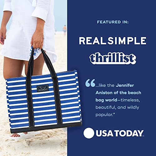 SCOUT Deano Large Utility Tote Bag - Open Top, Folds Flat, Holds 75 Lbs, Perfect For Beach, Pool, Groceries & Travel