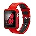 EloBeth for Apple Watch Band 38mm with Case, Soft Silicone Sport Strap iWatch Band with Shock Resistant Protective Case for Apple Watch Band Series 3/2/1 Nike+ Sport Edition(38mm Red/Black)