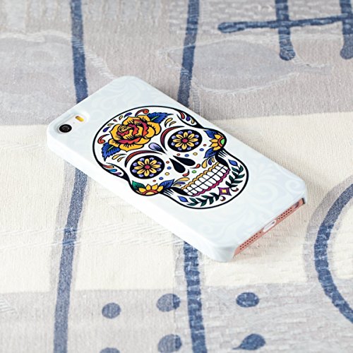 iPhone 5, 5s, SE Protective Slim Case. Mexican Calavera. Sugar Skull.
