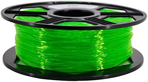 3D Flexible TPU 0.8KG 1.75mm Transparent Green Flexible TPU 3D Printer Filament, Diameter Tolerance +/- 0.05 mm, 0.8KG Spool, 1.75 mm, Transparent Green