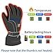 Aroma Season Rechargeable Battery Heated Gloves for Men and Women, Battery Powered Winter Gloves Winter Outdoor Activities, Hiking Gloves Relieve Raynauds Disease (Black, S/M)