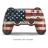 Skins for PS4 Controller - Stickers for Playstation 4 Games - Decals Cover for PS4 Slim Sony Play Station Four Controllers PS4 Pro Accessories PS4 Remote Wireless Dualshock 4 Skin - Battle Stripes