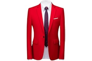 UNINUKOO Mens Suit Jacket Slim Fit Sport Coat 1 Button Notched Lapel Casual Fashion Dress Blazer for Men