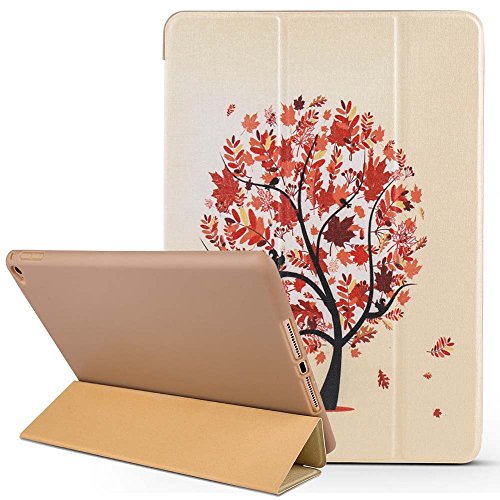 Billionn iPad Mini 4 Case, [Trifold Stand Design] Slim Lightweight, Premium Leather Shockproof Smart Shell Cover Auto Wake/Sleep for Apple iPad Mini 4 Tablet, Maple Tree