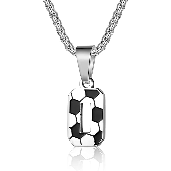 Personalized Soccer Ball Pendant - 925 Sterling Silver Custom Name & Number Necklace