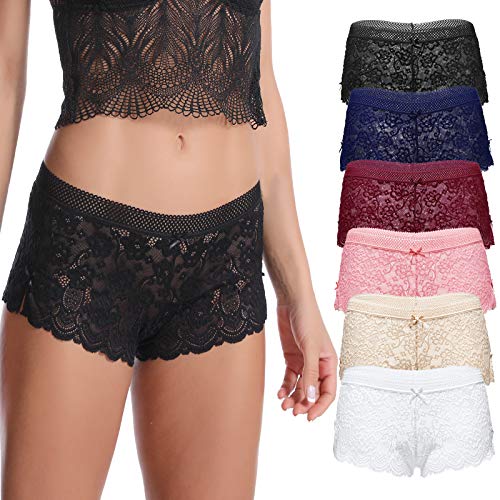 Levao-Mutande-Donna-Pacco-da-6-Culotte-Vita-Alta-Slip-Mutantina-in-Pizzo