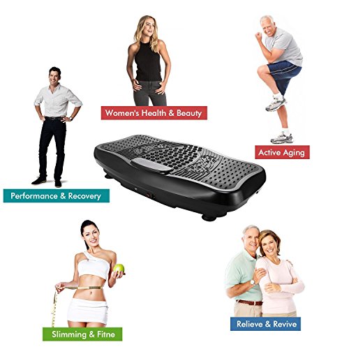 Evokem Hurtle Vibrating Platform Exercise Machines as Equipment For Home to Balance Your Weight with Remote Controller & Balance Straps [ARRIVE in 3-7 DAYS] (Black) - Thumbnail 7