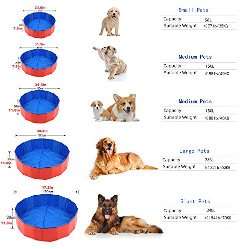 Mcgrady1xm-Collapsible-Pet-Dog-Bath-Pool-Kiddie-Pool-Hard-Plastic-Foldable-Bathing-Tub-PVC-Outdoor-Pools-for-Dogs-Cat-Kid