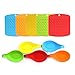 Umiwe Silicone Trivet Mat and Spoon Rest Multipurpose Kitchen Gadgets:Pot Holder, Hot Pads, Jar Opener, and Table Coaster - Heat Resistant & Dishwasher Safe - Bright Colors