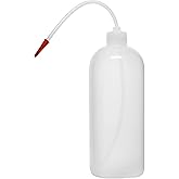 EISCO Wash Bottle, 1000ml - Polyethylene - Translucent, Unbreakable - Screw Cap with Flexible Delivery Tube for Dispensing Li