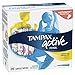 Tampax Pearl Active Plastic Tampons, Regular Absorbency, Unscented, 36 Count - Pack of 6 (216 Total Count) (Packaging May Vary)