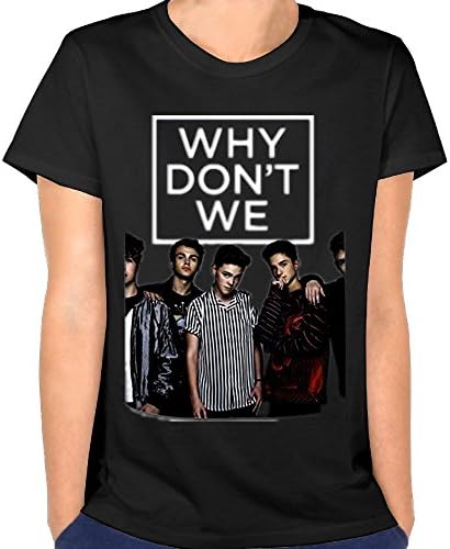 GUANGDEYEYE Why Don't We Womens Novelty Athletic Black T-Shirts Size M