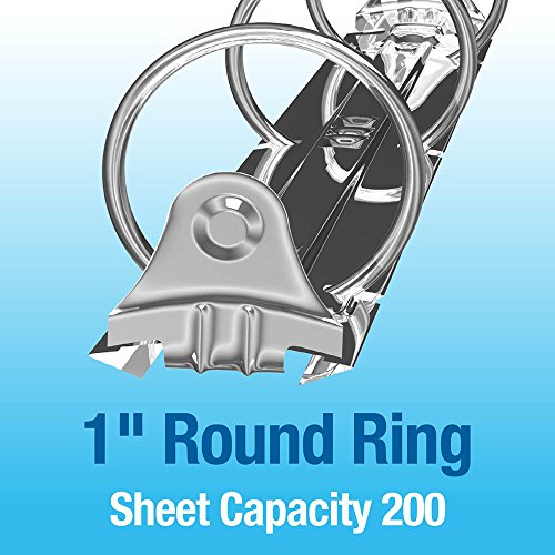 Premium Economy, Round Ring, Binder, 6 Pack (1", Turquoise Blue)
