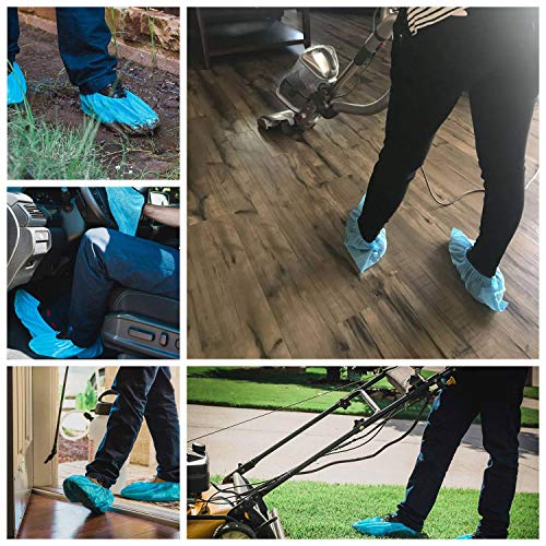 image for JULAM Shoe Covers Disposable, Boot Covers 200 Pack (100 Pairs) Non-Sli
