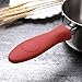 BoomYou Silicone Hot Handle Cover / Heat Protecting Silicone Hot Handle Holder, Red and Black, 4 Packs