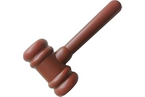 DPWOUM Brown Cartoon Wooden Judge Gavel,Cute Plastic Courtroom Gavel,Judge Gavel Costume Accessory,Justice Hammer for Cosplay, Role Play and Courtroom-Themed Events,Desk Accessories and Workspace Organizers