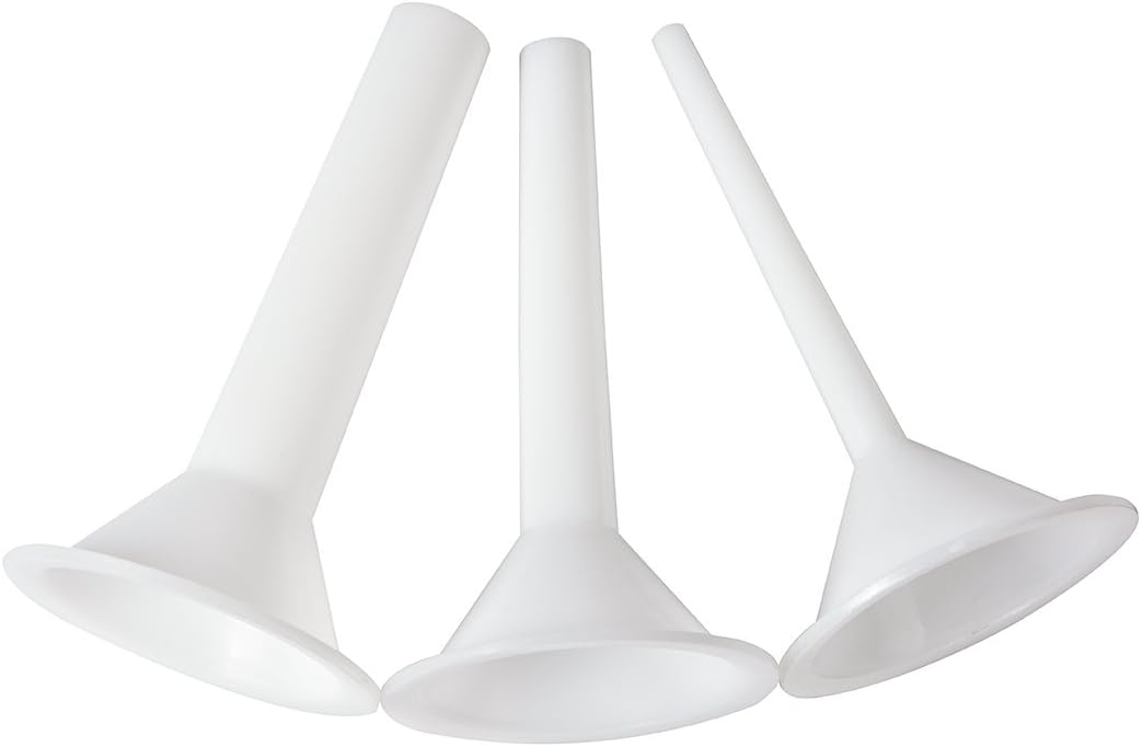 Liebhome 3 Sizes Food Grade Quality Sausage Stuffer Tubes/Funnels, Sausage Stuffer Kit Attachment for #32 Food/Meat Grinders(3/8", 4/5", 1-1/5")
