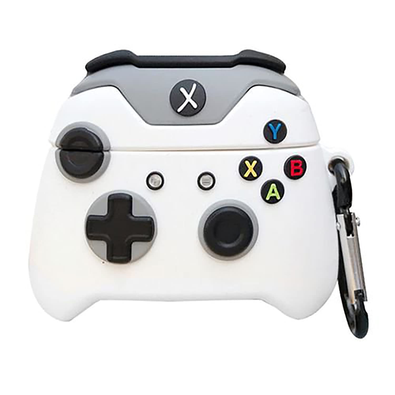 GMYLE Compatible with Airpods Pro Case Cover, 3D Cute Cartoon Funny Fun Cool Kawaii Fashion Chic, Silicone Airpod Character Design Skin Keychain,Girls Boys Teens, Case for Air pods, White Controller