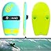 The Slyde Grom Soft Top Bodysurfing Handboard/Handplane, Easy to Use, Fun to Master, Safe for Kids, Portable, Light Weight, Durable with Exceptional Buoyancy (Turquoise and Electric Lemon)
