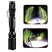 Garberiel 2 Pack of 3000 Lumes Black Tactical LED Flashlight outdoor 5 Modes Waterproof Torch Lamp Lights with Batteries and Chargers