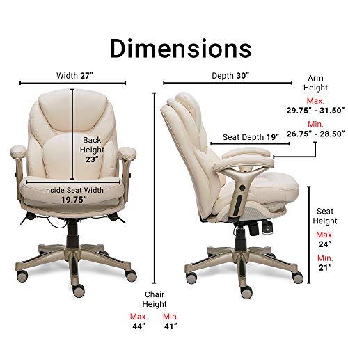 Serta Ergonomic Executive Office Chair Motion Technology Adjustable Mid