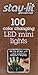 Sylvania Stay-Lit Platinum 100 - 3 Function Color Changing LED Mini Lights - Warm White & Multi - 2017 New & improved Connectors