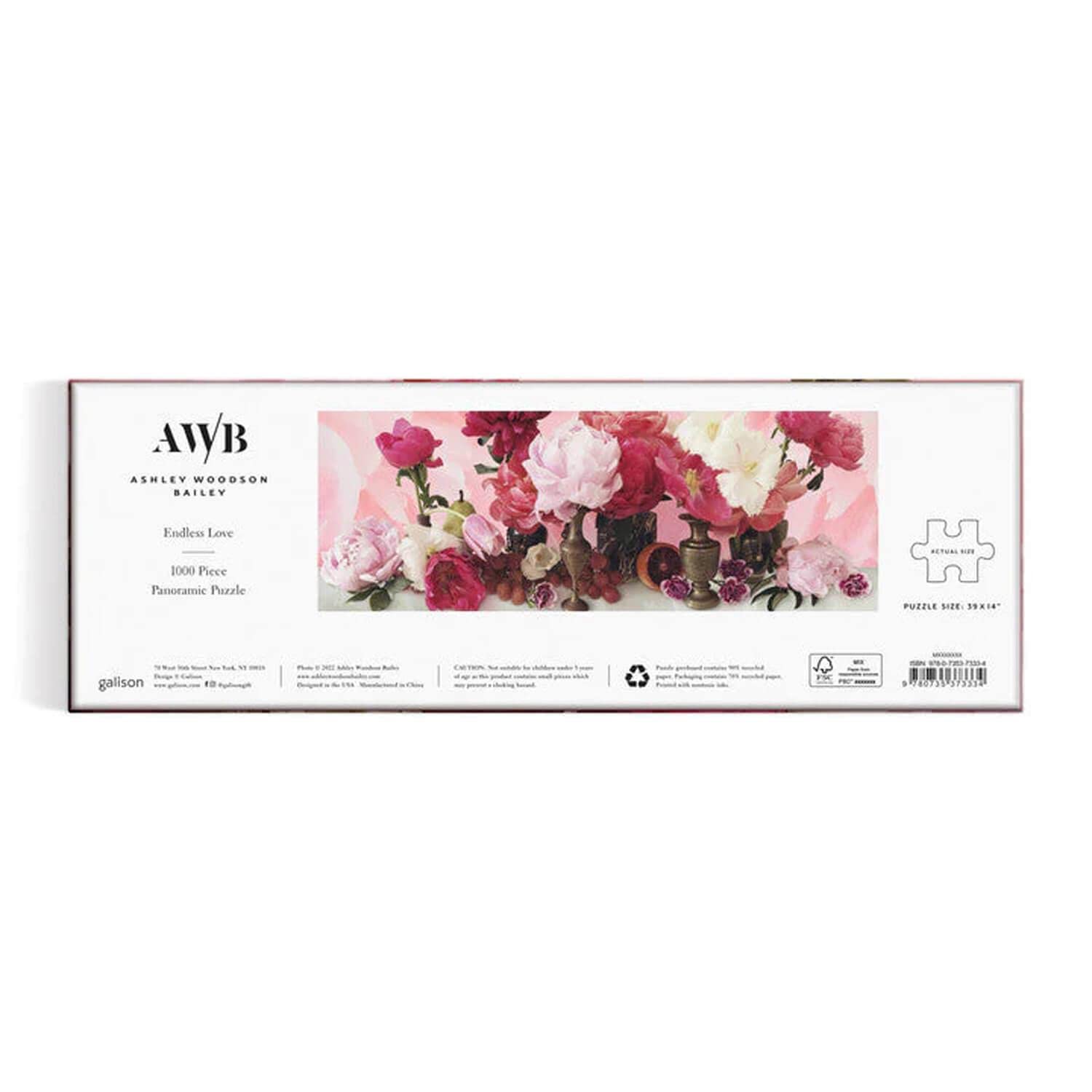 Ashley Woodson Bailey Endless Love 1000 Piece Panoramic Puzzle from Galison - 39