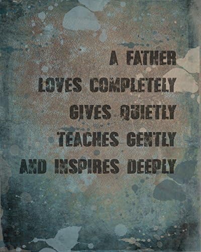 Father Loves Saying Photo Rustic Distressed Home Decor Office Man Cave Wall Art Print